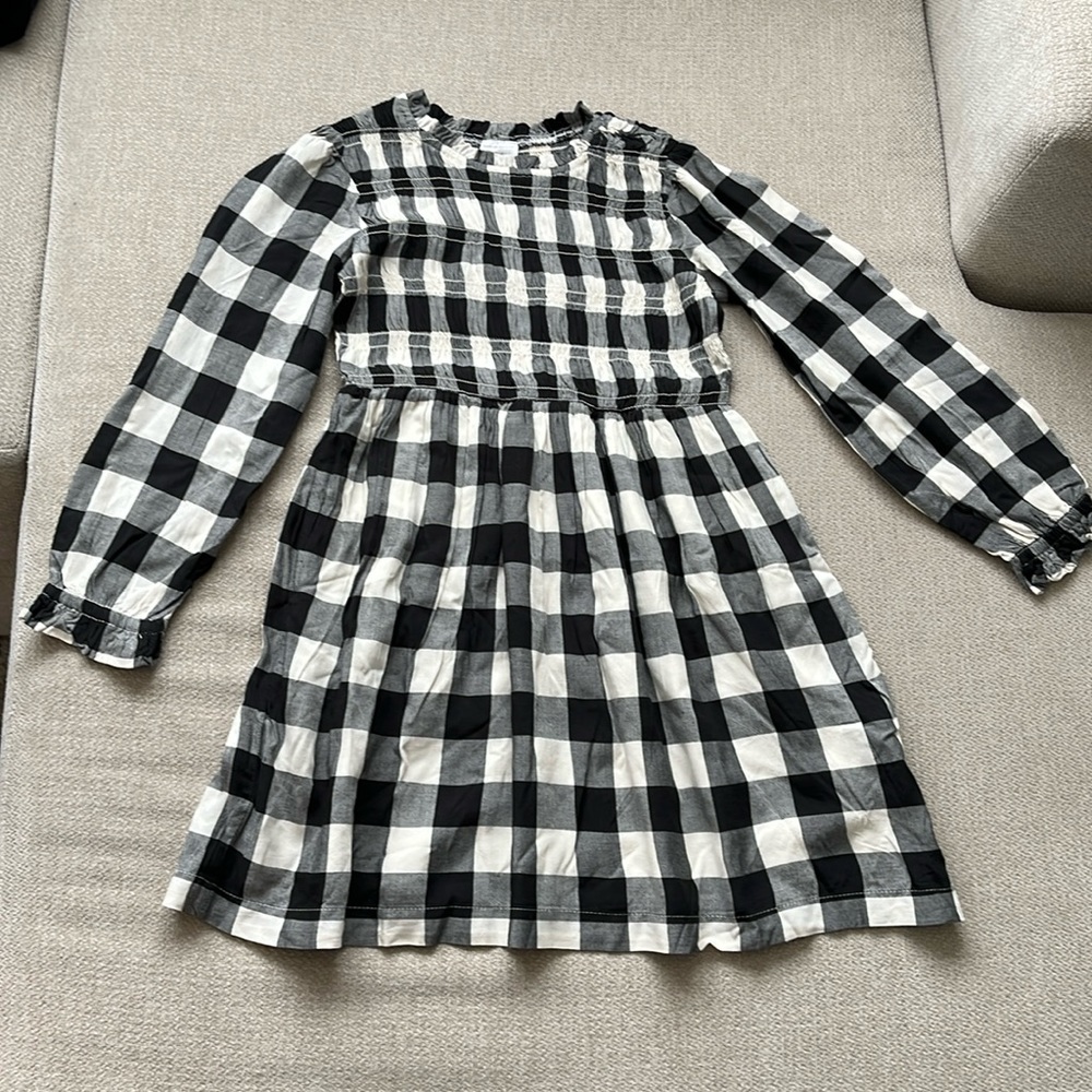Hanna Andersson Buffalo Check Dress Size 6-7